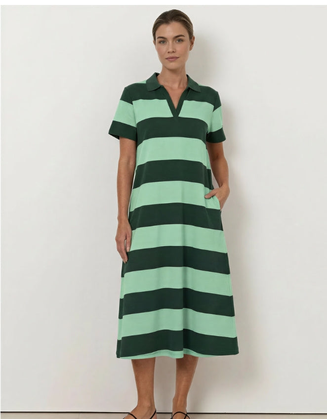 Women's Jersey Cotton Polo Dress | Coastalfunk