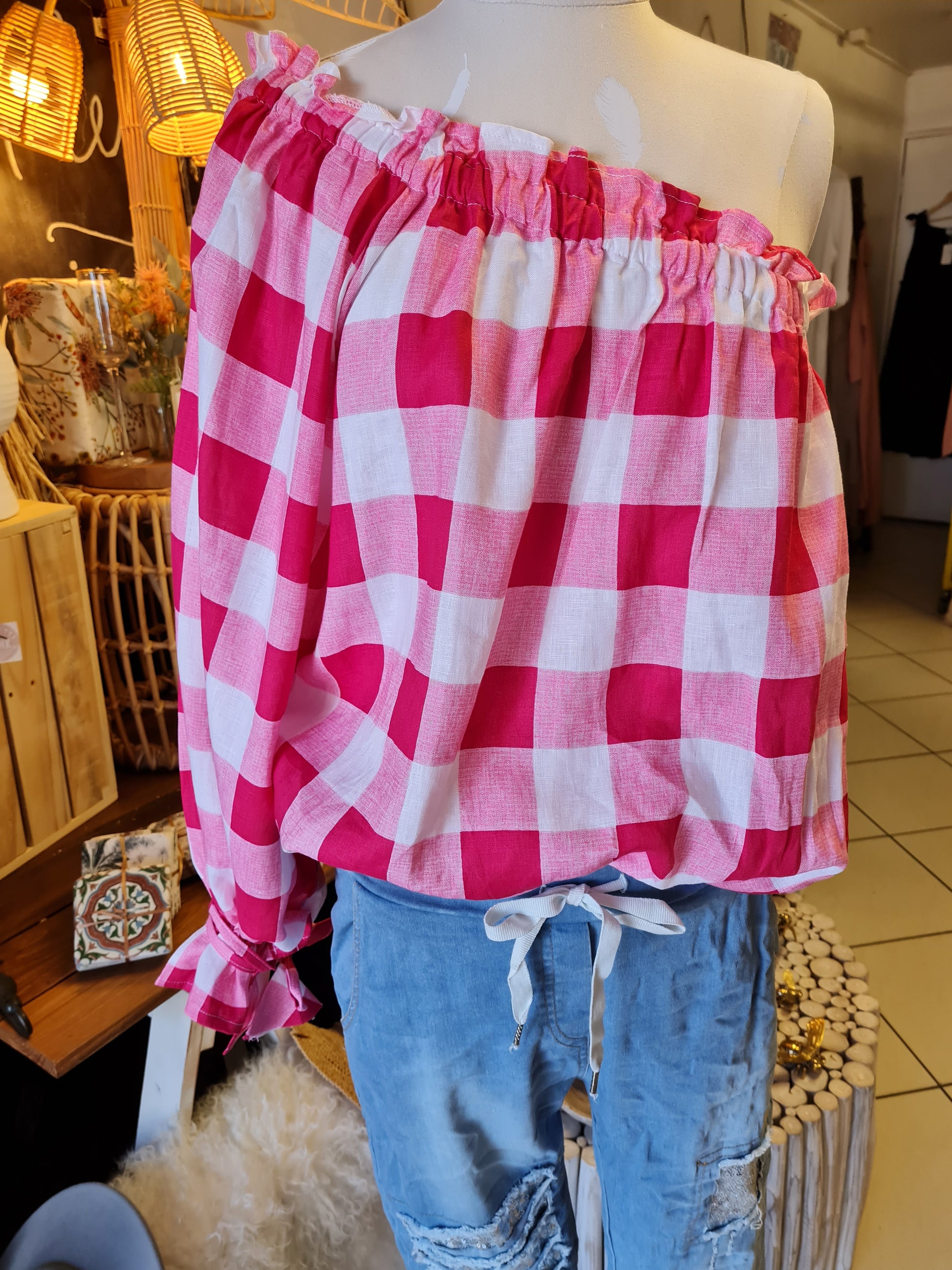 Linen one arm top - Coastalfunk