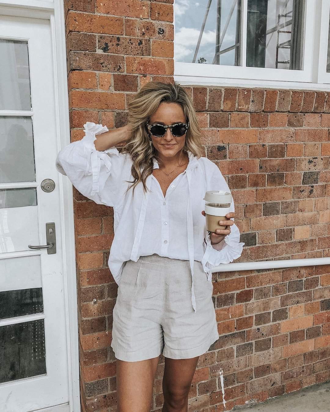 White linen tops sales