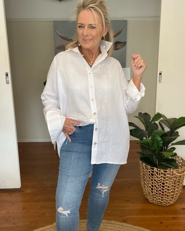 Linen top - customised extra long (pre order) $159.95 - Coastalfunk