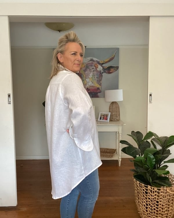 Linen top - customised extra long (pre order) $159.95 - Coastalfunk