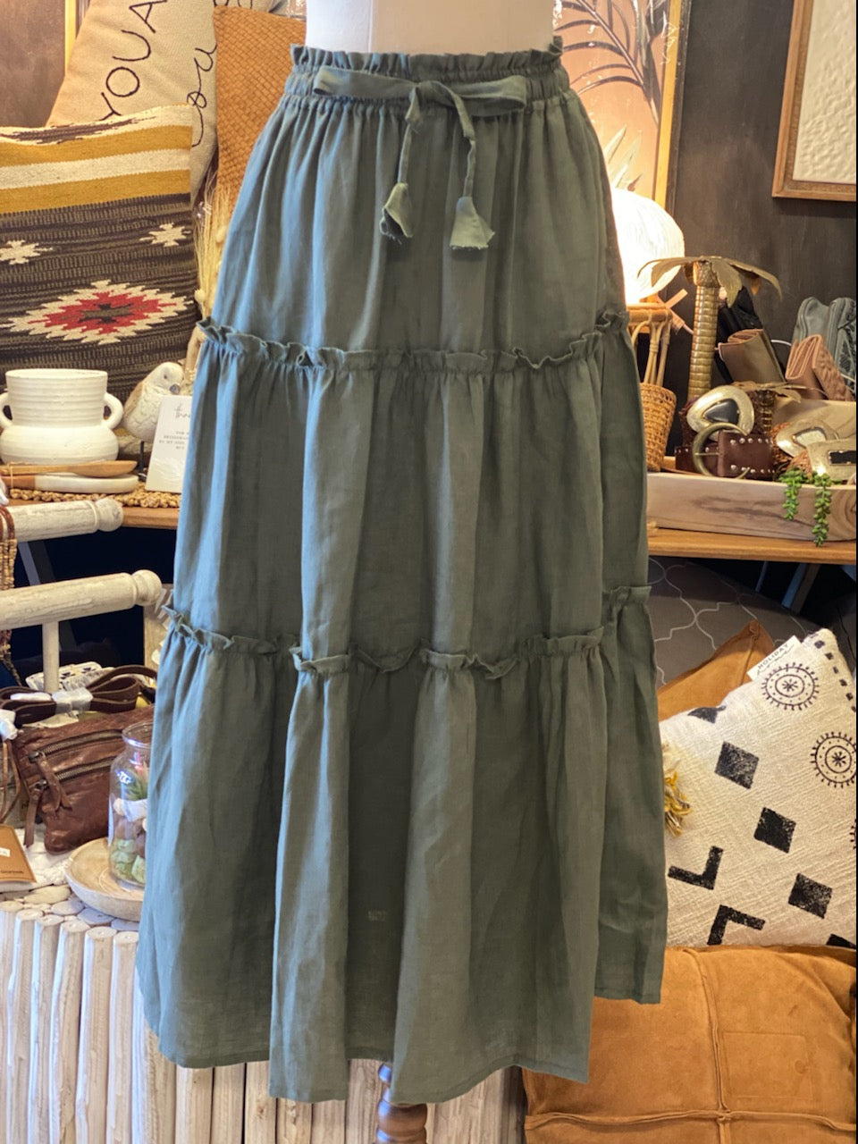 Linen Maxi Skirt customised (extra length) - Coastalfunk