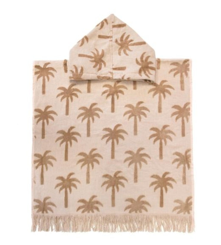 Palm Poncho Hoody Towel Sunset - Coastalfunk