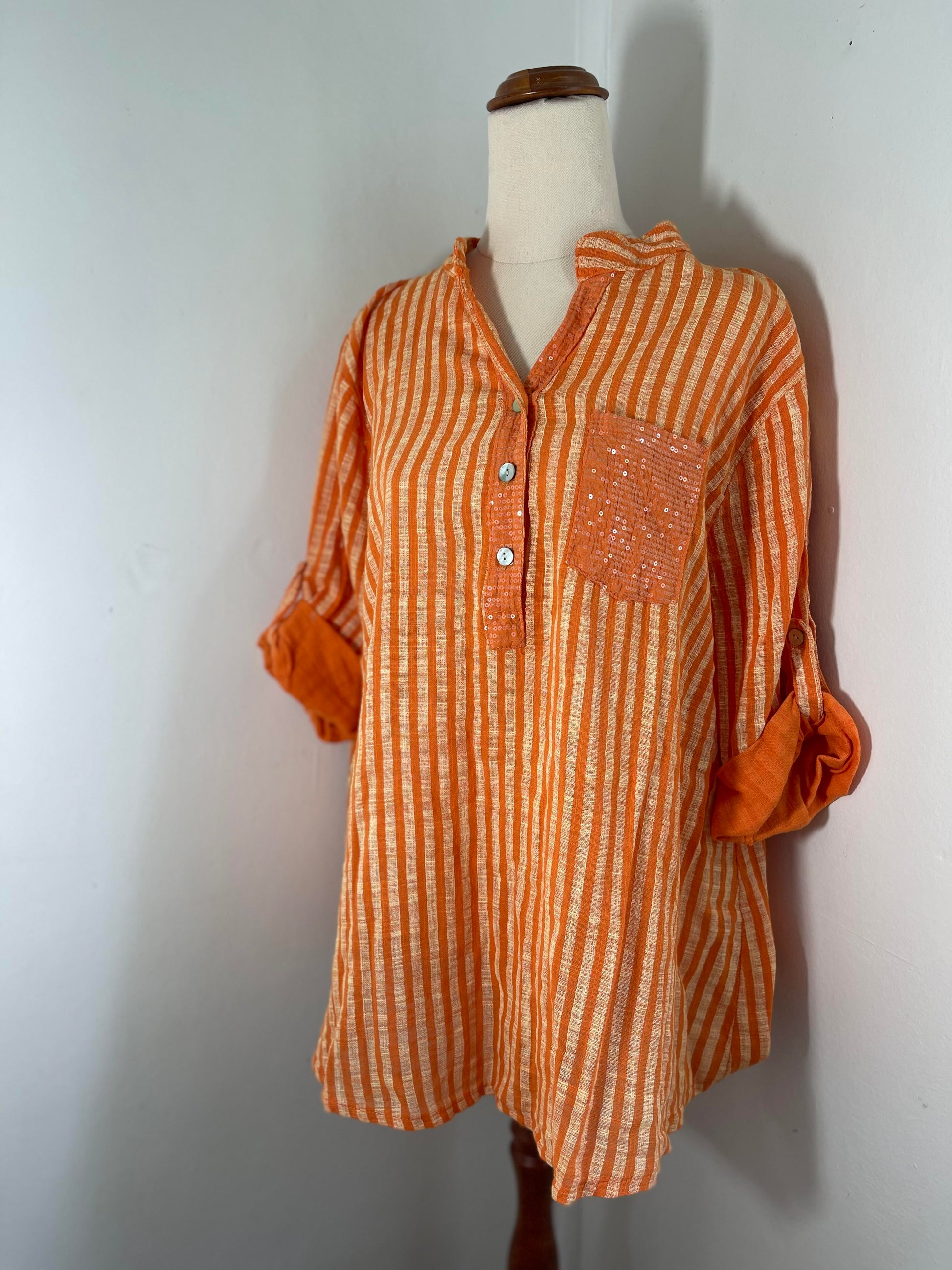 Striped Cotton Tee - Coastalfunk